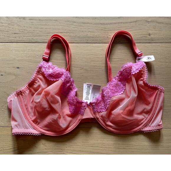 Victoria's Secret Tease Lace-Trim Unlined Demi Bra 36C - Picture 1 of 4